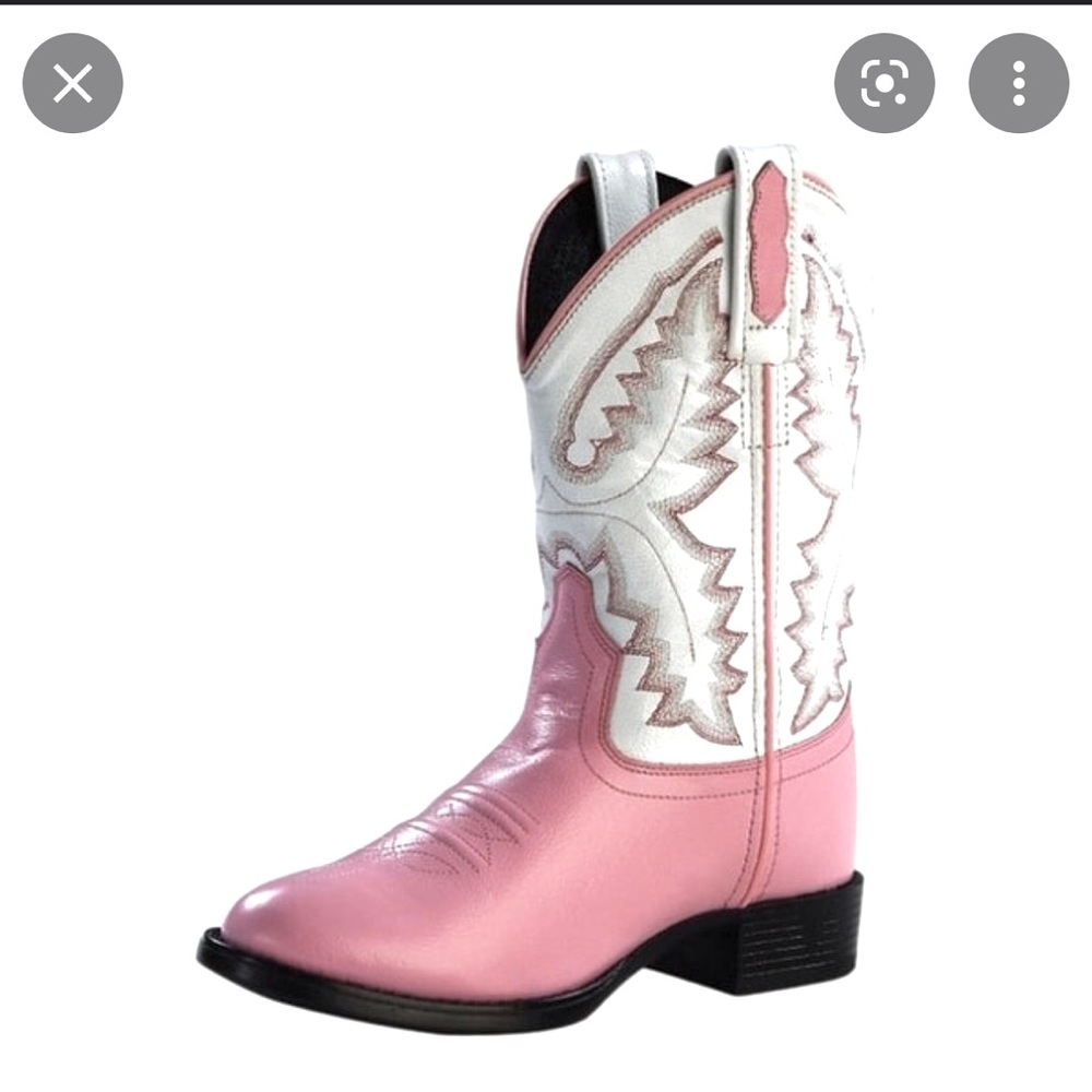 Old West Girls Leather Boots